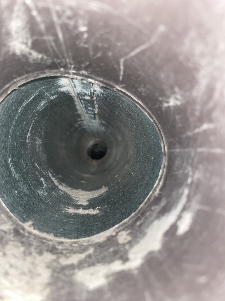 Clean commercial duct interior after thorough cleaning